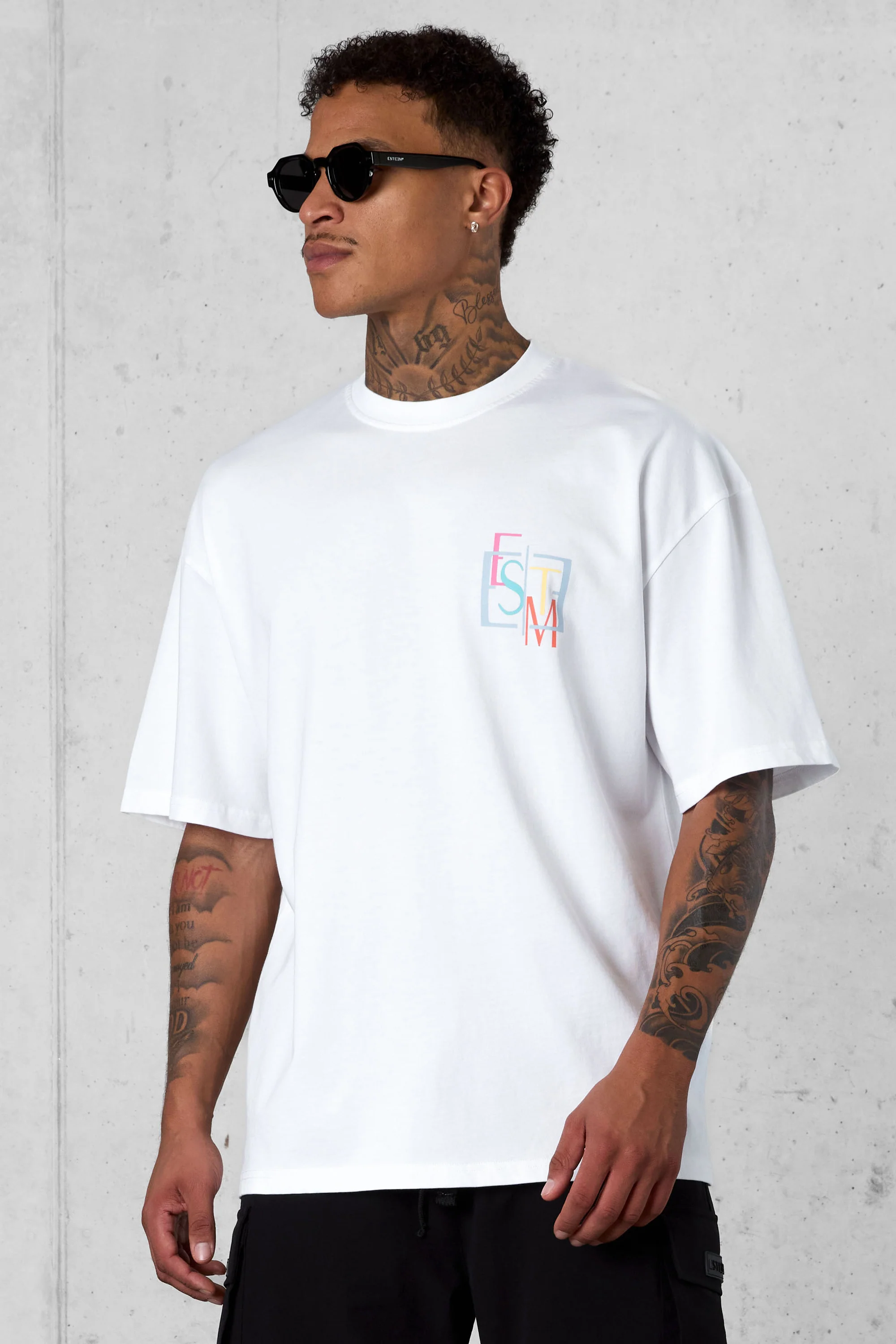 WHITE DECONSTRUCTED OVERSIZED TEE - Image 3