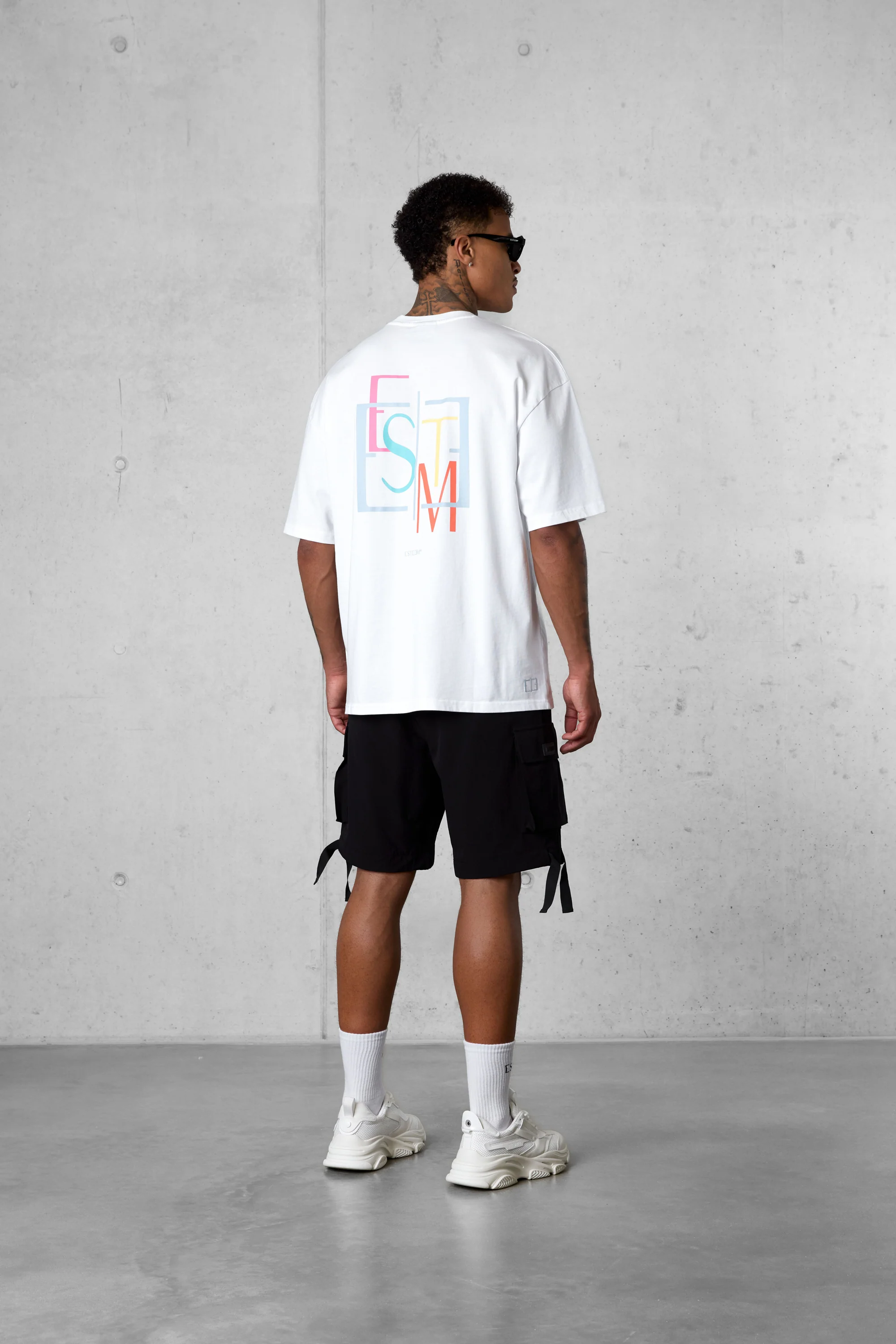 WHITE DECONSTRUCTED OVERSIZED TEE - Image 4