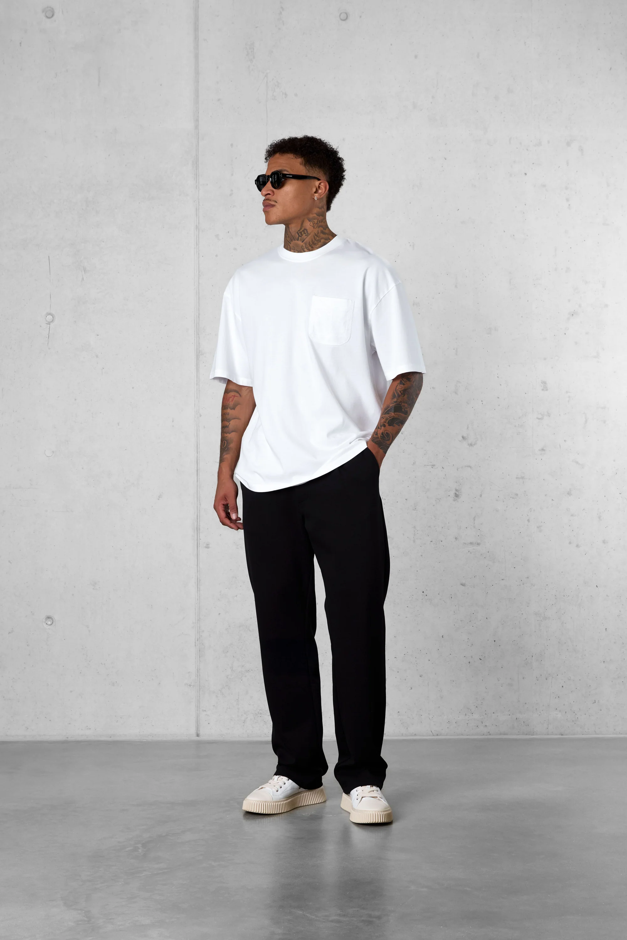 WHITE ICON POCKET OVERSIZED TEE - Image 3