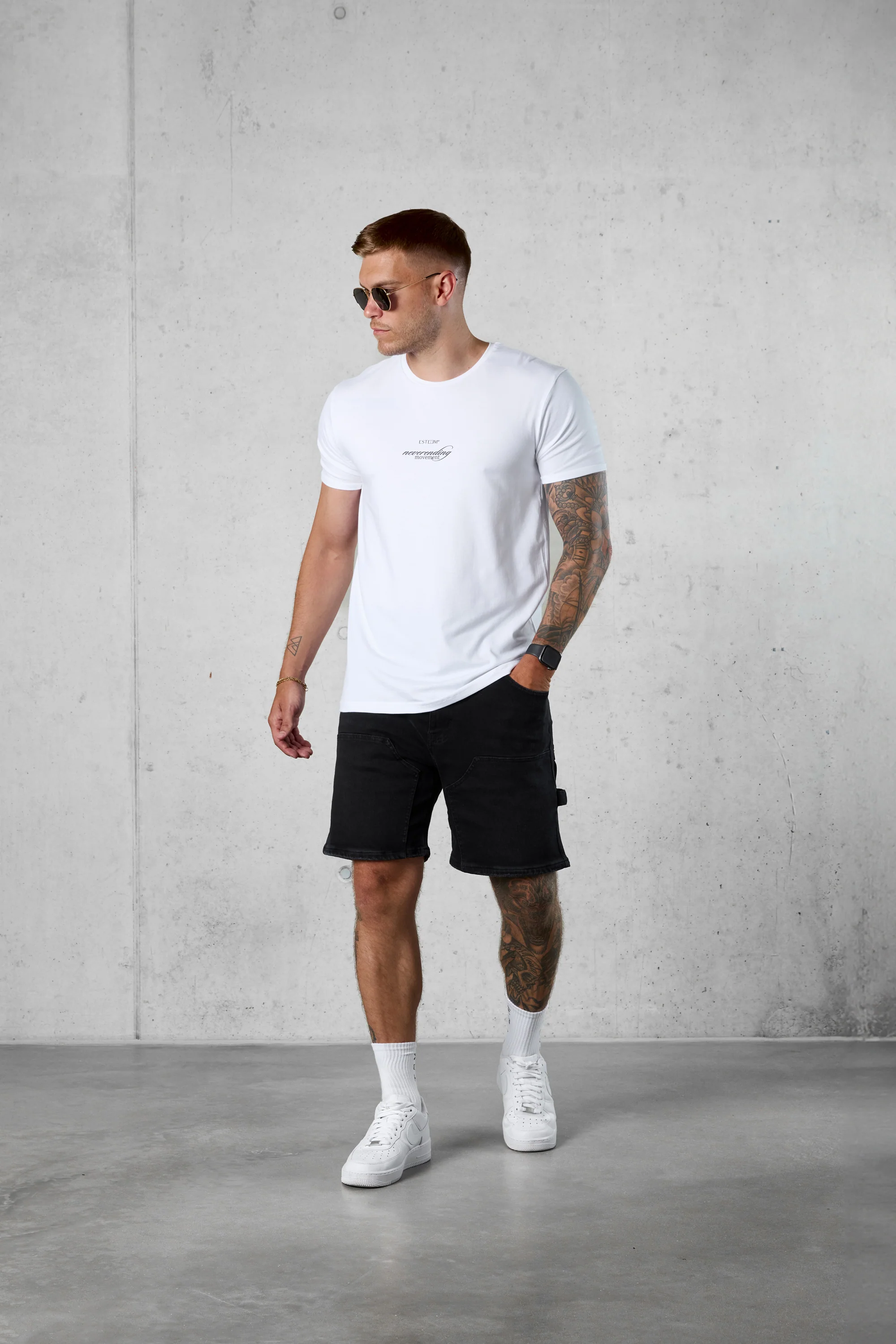 WHITE NEVERENDING MOVEMENT LOGO TEE - Image 3