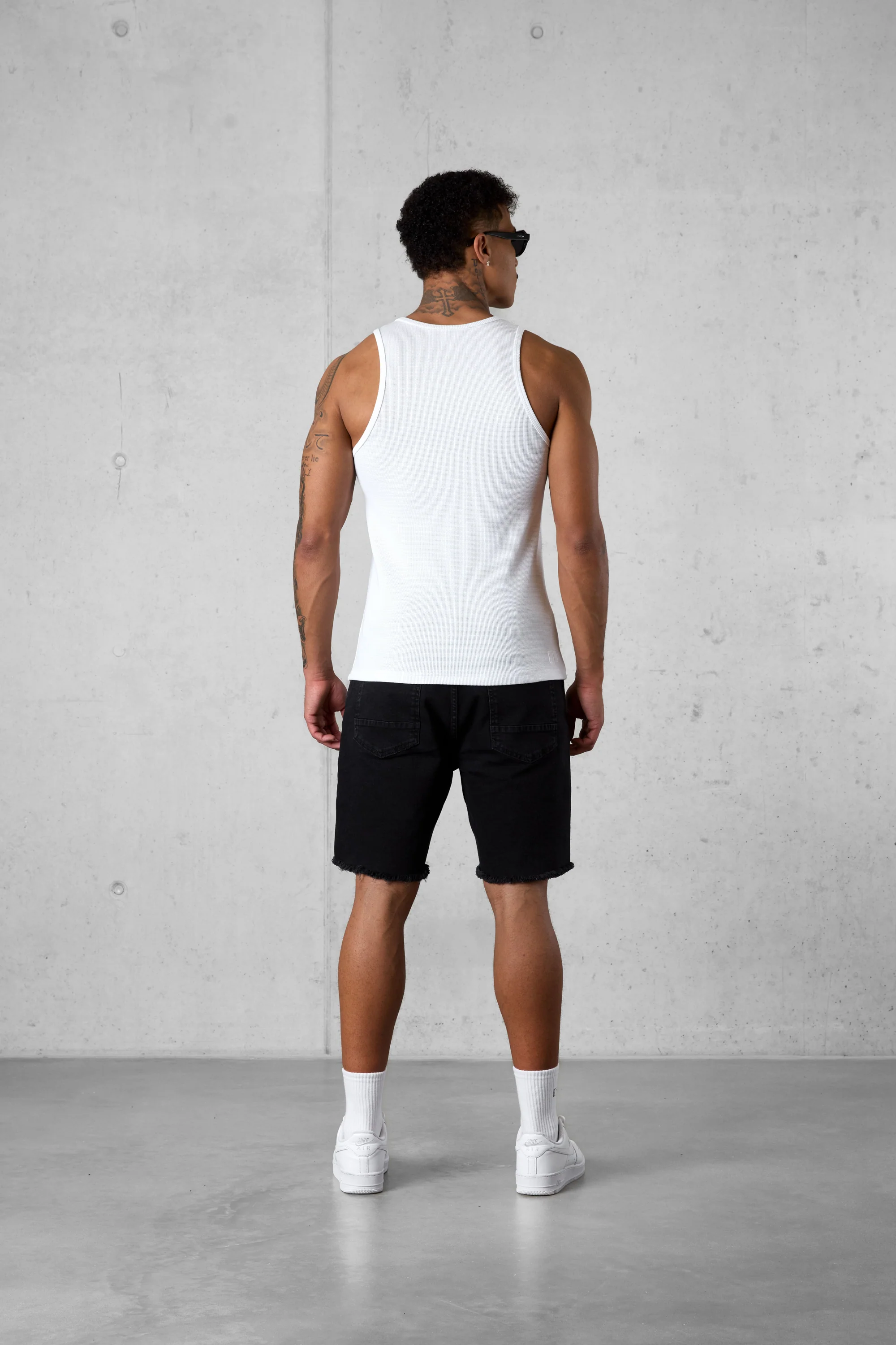 WHITE WAFFLE TANK TOP - Image 4